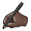 Schreibende Hand: Dunkle Hautfarbe Schreibende Hand: Dunkle Hautfarbe