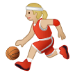 バスケットボールをする女：やや薄い肌色