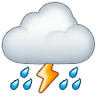 Wolke Mit Blitz Und Regen Wolke Mit Blitz Und Regen