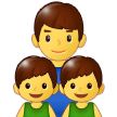 Familie: Mann, Junge, Junge Familie: Mann, Junge, Junge
