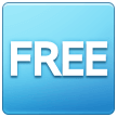 Wort „Free“ In Blauem Quadrat Wort „Free“ In Blauem Quadrat