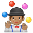 Jongleur: Mittlere Hautfarbe Jongleur: Mittlere Hautfarbe