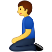 Kniender Mann
