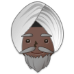 Mann Mit Turban: Dunkle Hautfarbe