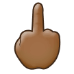 Mittelfinger: Mitteldunkle Hautfarbe