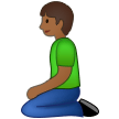 Kniende Person: Mitteldunkle Hautfarbe