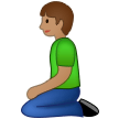 Kniende Person: Mittlere Hautfarbe