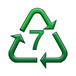 Recycling-Symbol für Kunststoffe vom Typ 7 Recycling-Symbol für Kunststoffe vom Typ 7
