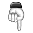 Weißer nach unten zeigender Zeigefinger Weißer nach unten zeigender Zeigefinger
