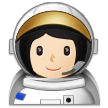 Astronautin: Helle Hautfarbe
