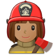 Feuerwehrfrau: Mittlere Hautfarbe