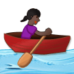 Frau Im Ruderboot: Dunkle Hautfarbe