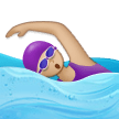 Schwimmerin: Mittelhelle Hautfarbe