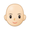אדם: גוון עור בהיר, קירח