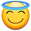 פרצוף מחייך עם הילת מלאך