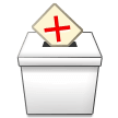 Wahlurne mit X Wahlurne mit X