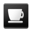 Tasse auf schwarzem Quadrat Tasse auf schwarzem Quadrat