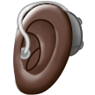 Ohr Mit Hörgerät: Dunkle Hautfarbe Ohr Mit Hörgerät: Dunkle Hautfarbe