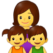 Familie: Frau, Mädchen, Junge Familie: Frau, Mädchen, Junge