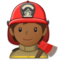 Feuerwehrmann/-frau: Mitteldunkle Hautfarbe Feuerwehrmann/-frau: Mitteldunkle Hautfarbe