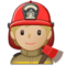 Feuerwehrmann/-frau: Mittelhelle Hautfarbe Feuerwehrmann/-frau: Mittelhelle Hautfarbe