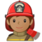 Feuerwehrmann/-frau: Mittlere Hautfarbe Feuerwehrmann/-frau: Mittlere Hautfarbe