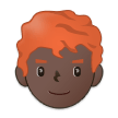 Mann: Dunkle Hautfarbe, Rotes Haar Mann: Dunkle Hautfarbe, Rotes Haar