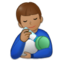 Mann Füttert Baby: Mittlere Hautfarbe Mann Füttert Baby: Mittlere Hautfarbe