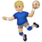 Handballspieler: Mittelhelle Hautfarbe Handballspieler: Mittelhelle Hautfarbe