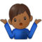 Schulterzuckender Mann: Mitteldunkle Hautfarbe Schulterzuckender Mann: Mitteldunkle Hautfarbe