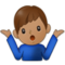 Schulterzuckender Mann: Mittlere Hautfarbe Schulterzuckender Mann: Mittlere Hautfarbe