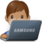 IT-Experte: Mittlere Hautfarbe IT-Experte: Mittlere Hautfarbe