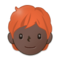 Person: Dunkle Hautfarbe, Rotes Haar Person: Dunkle Hautfarbe, Rotes Haar