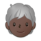 Person: Dunkle Hautfarbe, Weißes Haar Person: Dunkle Hautfarbe, Weißes Haar