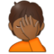 Sich An Den Kopf Fassende Person: Mitteldunkle Hautfarbe Sich An Den Kopf Fassende Person: Mitteldunkle Hautfarbe