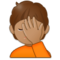 Sich An Den Kopf Fassende Person: Mittlere Hautfarbe Sich An Den Kopf Fassende Person: Mittlere Hautfarbe