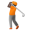 Golfer(In): Dunkle Hautfarbe Golfer(In): Dunkle Hautfarbe