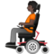 Person In Motorisiertem Rollstuhl: Dunkle Hautfarbe Person In Motorisiertem Rollstuhl: Dunkle Hautfarbe