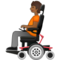 Person In Motorisiertem Rollstuhl: Mitteldunkle Hautfarbe Person In Motorisiertem Rollstuhl: Mitteldunkle Hautfarbe