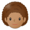 Person: Mittlere Hautfarbe, Lockiges Haar Person: Mittlere Hautfarbe, Lockiges Haar