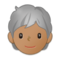 Person: Mittlere Hautfarbe, Weißes Haar Person: Mittlere Hautfarbe, Weißes Haar