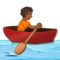 Person Im Ruderboot: Mitteldunkle Hautfarbe Person Im Ruderboot: Mitteldunkle Hautfarbe