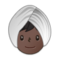 Person Mit Turban: Dunkle Hautfarbe Person Mit Turban: Dunkle Hautfarbe