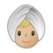 Person Mit Turban: Mittelhelle Hautfarbe Person Mit Turban: Mittelhelle Hautfarbe