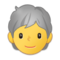 Person: Weißes Haar Person: Weißes Haar