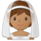 Person Mit Schleier: Mittlere Hautfarbe Person Mit Schleier: Mittlere Hautfarbe
