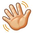 Winkende Hand: Helle Hautfarbe Winkende Hand: Helle Hautfarbe