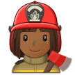 Feuerwehrfrau: Mitteldunkle Hautfarbe Feuerwehrfrau: Mitteldunkle Hautfarbe
