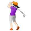 Golferin: Helle Hautfarbe Golferin: Helle Hautfarbe