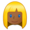 Frau: Mitteldunkle Hautfarbe, Blondes Haar Frau: Mitteldunkle Hautfarbe, Blondes Haar